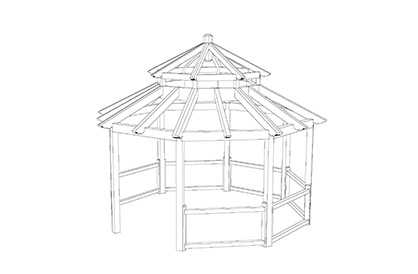 Heavy Timber, Octagon, Gazebo